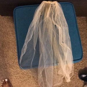 Light Gold bridal veil medium length